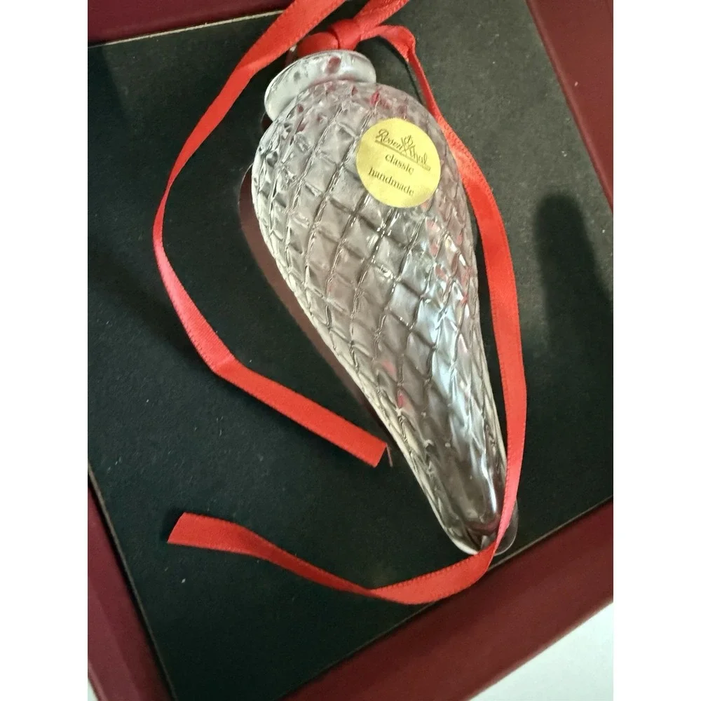 Rosenthal Classic Teardrop Cone Shaped Crystal Christmas Ornament ‎ W